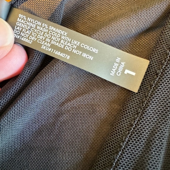 Torrid Sheer Black V-Neck Elastic Waist Dress/Cover Up - size 1 - Picture 11 of 11